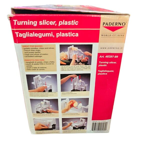 Paderno World Cuisine Vegetable Spiralizer Turning Slicer With Box CM2127 - Picture 6 of 11